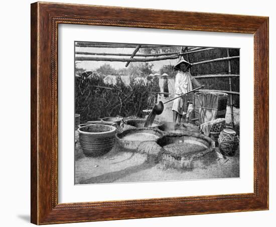 Clarifying Sugar Cane Juce, Annam, Vietnam, 1922-null-Framed Giclee Print