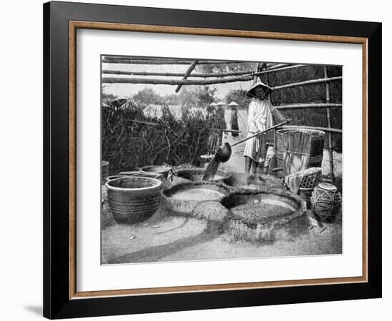 Clarifying Sugar Cane Juce, Annam, Vietnam, 1922-null-Framed Giclee Print