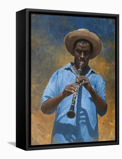 Clarinet Player-Michael Jackson-Framed Premier Image Canvas