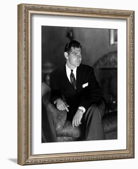 Clark Gable, April 13, 1933-null-Framed Photo