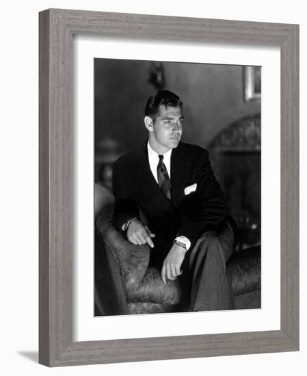Clark Gable, April 13, 1933-null-Framed Photo
