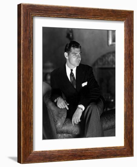 Clark Gable, April 13, 1933-null-Framed Photo