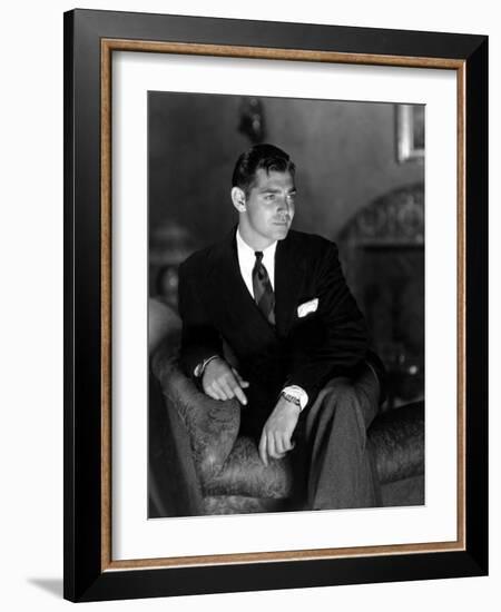 Clark Gable, April 13, 1933-null-Framed Photo