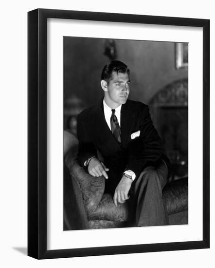 Clark Gable, April 13, 1933-null-Framed Photo