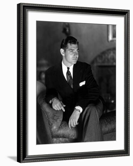 Clark Gable, April 13, 1933-null-Framed Photo