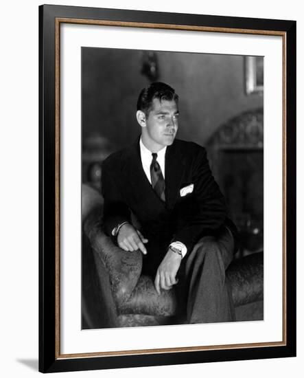 Clark Gable, April 13, 1933-null-Framed Photo