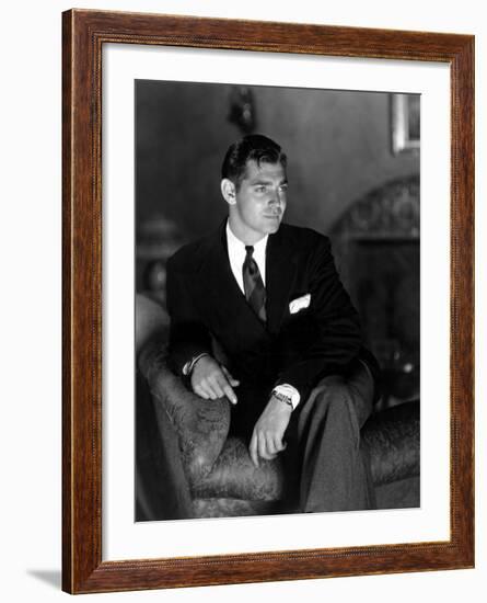 Clark Gable, April 13, 1933-null-Framed Photo