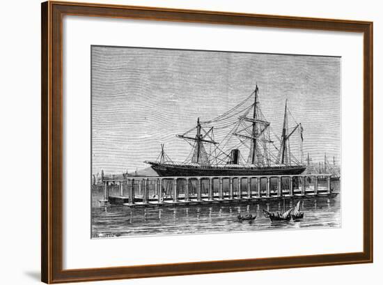 Clark's Hydraulic Lift, Bombay, C1880-null-Framed Giclee Print