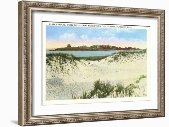 Clark's Island, Pilgrim Site, Plymouth, Mass.-null-Framed Art Print