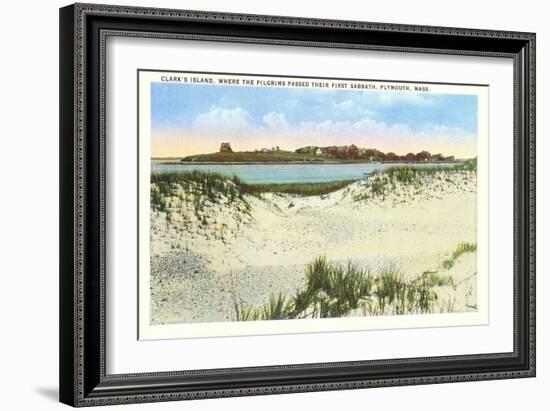 Clark's Island, Pilgrim Site, Plymouth, Mass.-null-Framed Art Print