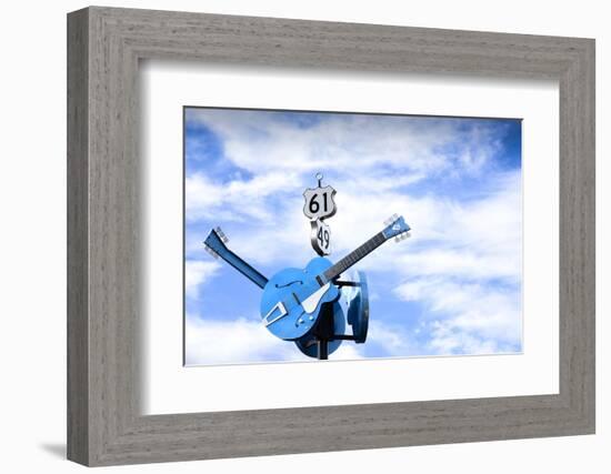 Clarksdale, Mississippi, Famous Blues Crossroads, Highways 61 And 49-John Coletti-Framed Photographic Print