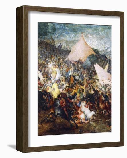 Clash of Cavalries, Battle of Issus, Alexander Great Defeated Army of Darius III-Jan Brueghel the Elder-Framed Giclee Print