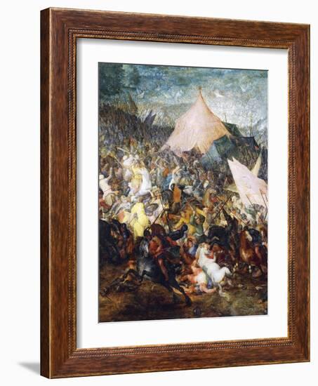 Clash of Cavalries, Battle of Issus, Alexander Great Defeated Army of Darius III-Jan Brueghel the Elder-Framed Giclee Print