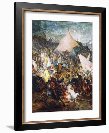 Clash of Cavalries, Battle of Issus, Alexander Great Defeated Army of Darius III-Jan Brueghel the Elder-Framed Giclee Print