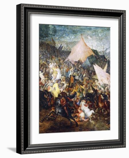 Clash of Cavalries, Battle of Issus, Alexander Great Defeated Army of Darius III-Jan Brueghel the Elder-Framed Giclee Print