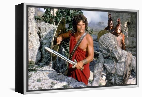 CLASH OF THE TITANS, 1981 directed by DESMOND DAVIS Harry Hamlin (photo)-null-Framed Stretched Canvas