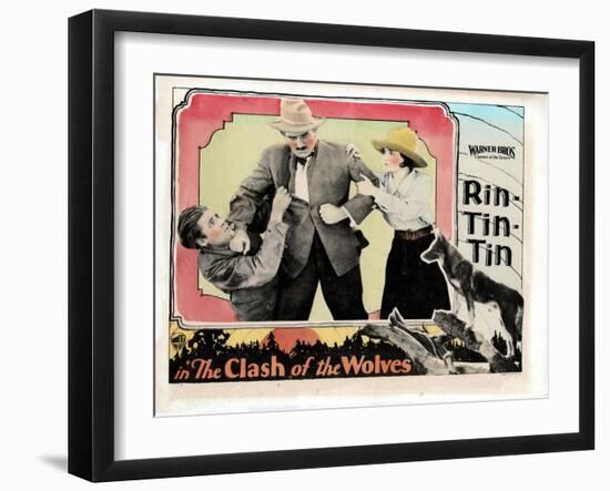 Clash of the Wolves, Charles Farrell, Pat Hartigan, June Marlowe, Rin Tin Tin, 1925-null-Framed Art Print