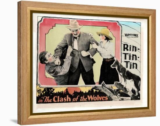 Clash of the Wolves, Charles Farrell, Pat Hartigan, June Marlowe, Rin Tin Tin, 1925-null-Framed Stretched Canvas