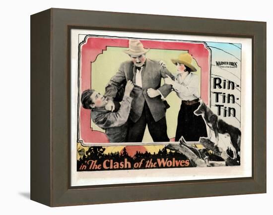 Clash of the Wolves, Charles Farrell, Pat Hartigan, June Marlowe, Rin Tin Tin, 1925-null-Framed Stretched Canvas