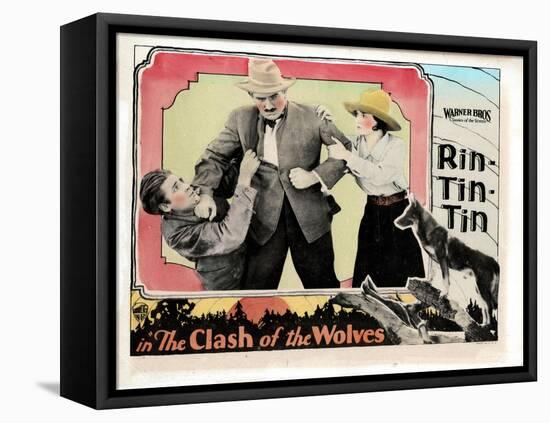 Clash of the Wolves, Charles Farrell, Pat Hartigan, June Marlowe, Rin Tin Tin, 1925-null-Framed Stretched Canvas