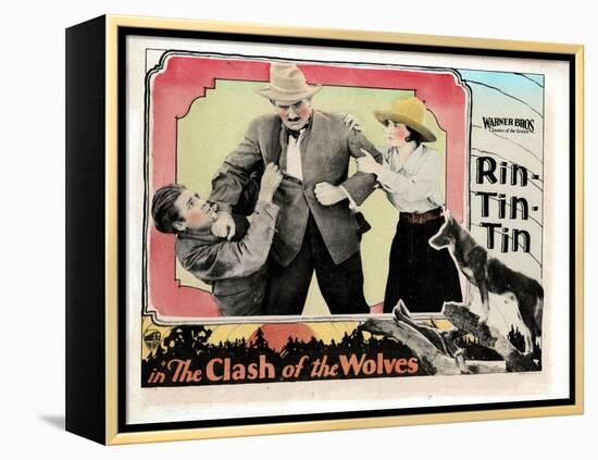 Clash of the Wolves, Charles Farrell, Pat Hartigan, June Marlowe, Rin Tin Tin, 1925-null-Framed Stretched Canvas