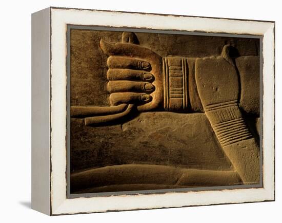 Clasped Hand of the Official Khudu-Khaf in Cemetery near Giza, Old Kingdom, Egypt-Kenneth Garrett-Framed Premier Image Canvas