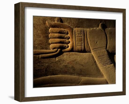 Clasped Hand of the Official Khudu-Khaf in Cemetery near Giza, Old Kingdom, Egypt-Kenneth Garrett-Framed Photographic Print