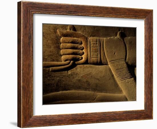 Clasped Hand of the Official Khudu-Khaf in Cemetery near Giza, Old Kingdom, Egypt-Kenneth Garrett-Framed Photographic Print