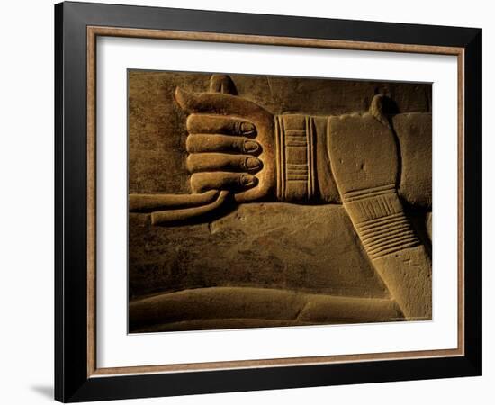 Clasped Hand of the Official Khudu-Khaf in Cemetery near Giza, Old Kingdom, Egypt-Kenneth Garrett-Framed Photographic Print