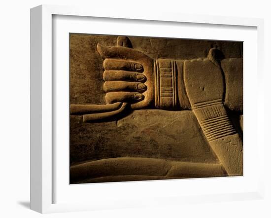 Clasped Hand of the Official Khudu-Khaf in Cemetery near Giza, Old Kingdom, Egypt-Kenneth Garrett-Framed Photographic Print