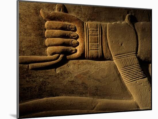 Clasped Hand of the Official Khudu-Khaf in Cemetery near Giza, Old Kingdom, Egypt-Kenneth Garrett-Mounted Photographic Print