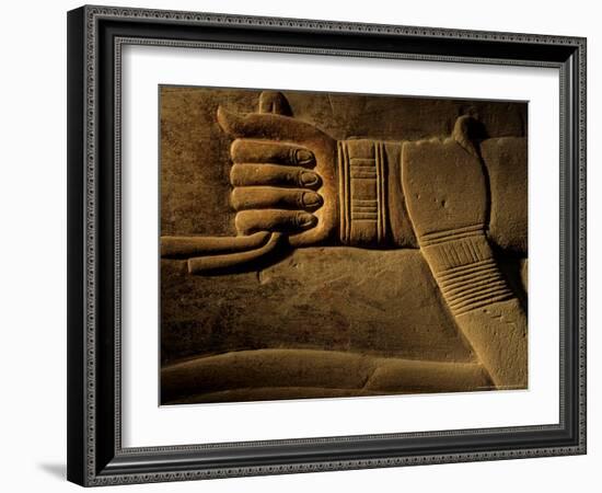 Clasped Hand of the Official Khudu-Khaf in Cemetery near Giza, Old Kingdom, Egypt-Kenneth Garrett-Framed Photographic Print