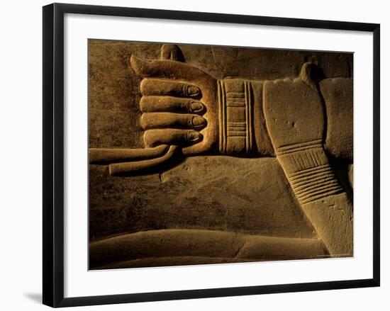 Clasped Hand of the Official Khudu-Khaf in Cemetery near Giza, Old Kingdom, Egypt-Kenneth Garrett-Framed Photographic Print