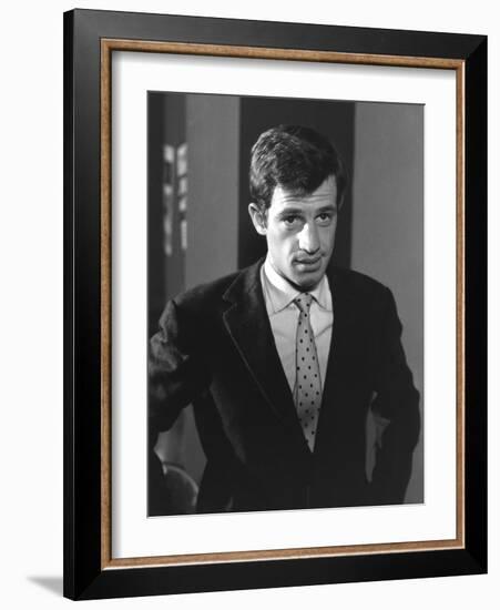 Classe tous risques by Claude Sautet with Jean-Paul Belmondo, 1960 (b/w photo)-null-Framed Photo