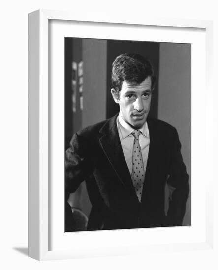 Classe tous risques by Claude Sautet with Jean-Paul Belmondo, 1960 (b/w photo)-null-Framed Photo