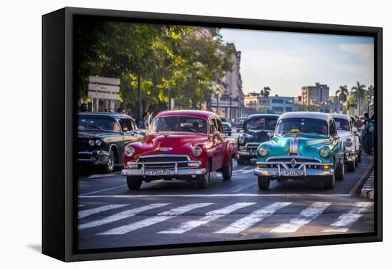 Classic 1950S American Cars, Cuba-Alan Copson-Framed Premier Image Canvas