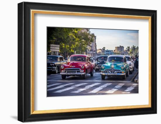 Classic 1950S American Cars, Cuba-Alan Copson-Framed Photographic Print