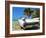 Classic 1959 White Cadillac Auto on Beautiful Beach of Veradara, Cuba-Bill Bachmann-Framed Photographic Print