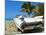 Classic 1959 White Cadillac Auto on Beautiful Beach of Veradara, Cuba-Bill Bachmann-Mounted Photographic Print