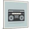 Classic 80S Boombox on Retro Background Detailed Vector Icon-Viktorus-Mounted Art Print