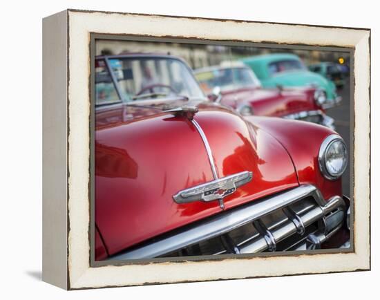 Classic American Car (Chevrolet), Havana, Cuba-Jon Arnold-Framed Premier Image Canvas