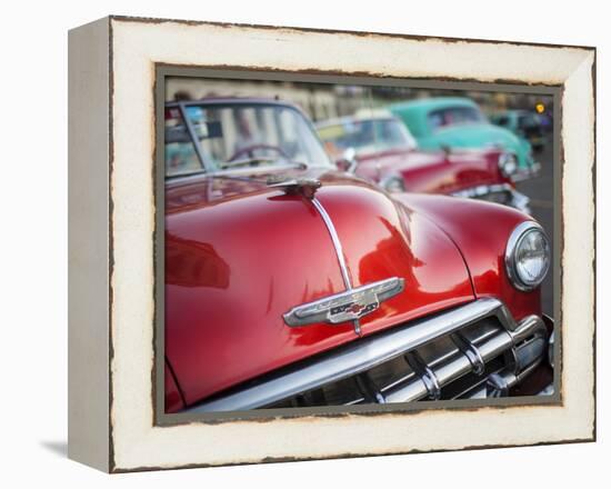 Classic American Car (Chevrolet), Havana, Cuba-Jon Arnold-Framed Premier Image Canvas