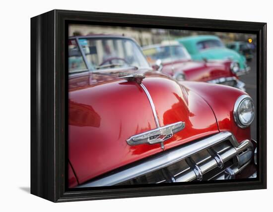 Classic American Car (Chevrolet), Havana, Cuba-Jon Arnold-Framed Premier Image Canvas