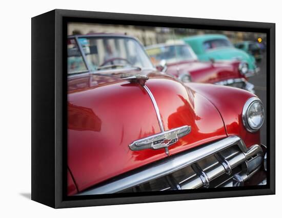 Classic American Car (Chevrolet), Havana, Cuba-Jon Arnold-Framed Premier Image Canvas