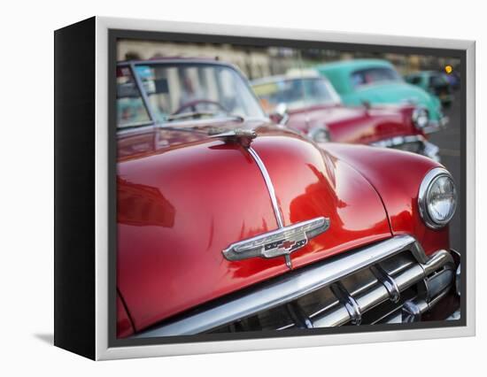 Classic American Car (Chevrolet), Havana, Cuba-Jon Arnold-Framed Premier Image Canvas