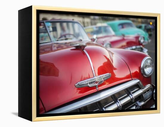 Classic American Car (Chevrolet), Havana, Cuba-Jon Arnold-Framed Premier Image Canvas