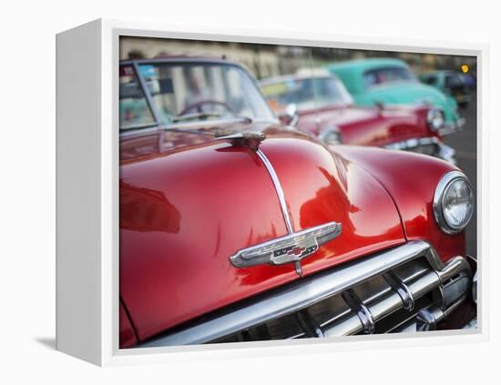 Classic American Car (Chevrolet), Havana, Cuba-Jon Arnold-Framed Premier Image Canvas