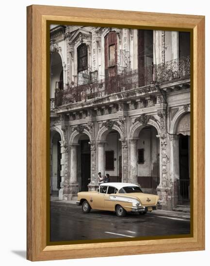 Classic American Car (Chevrolet), Paseo Del Prado, Havana, Cuba-Jon Arnold-Framed Premier Image Canvas