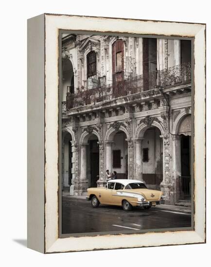 Classic American Car (Chevrolet), Paseo Del Prado, Havana, Cuba-Jon Arnold-Framed Premier Image Canvas