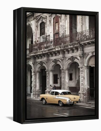 Classic American Car (Chevrolet), Paseo Del Prado, Havana, Cuba-Jon Arnold-Framed Premier Image Canvas